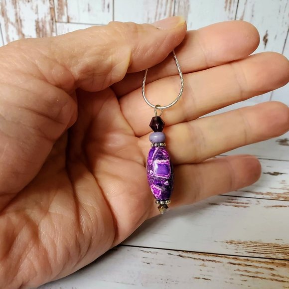 Artisan Sea Sediment Jasper  Pendent - Picture 3 of 5